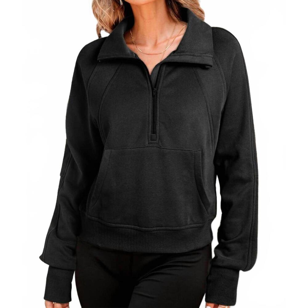 NEW LITTLE DAISY CLOSET fleece lined zip up stand collar thumbhole sleeve pullov